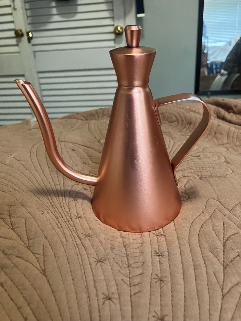 Copper Olive Oil Cruet and Dispenser